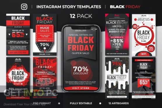 Envato Elements – Black Friday Instagram Story Feed Templates Offline Installer Download 